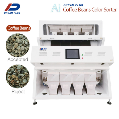 CCD RGB Camera Koffiebonen Sorteermachine 4 Chutes