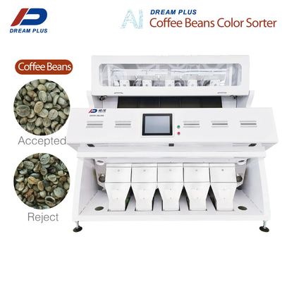 Industriële 5 Chutes Coffee Bean Color Machine met RGB-camera Eenvoudige installatie
