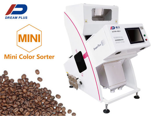 Één Groen Sorteren van Hellingsmini coffee bean color sorter en de bonen van de Braadstukkoffie