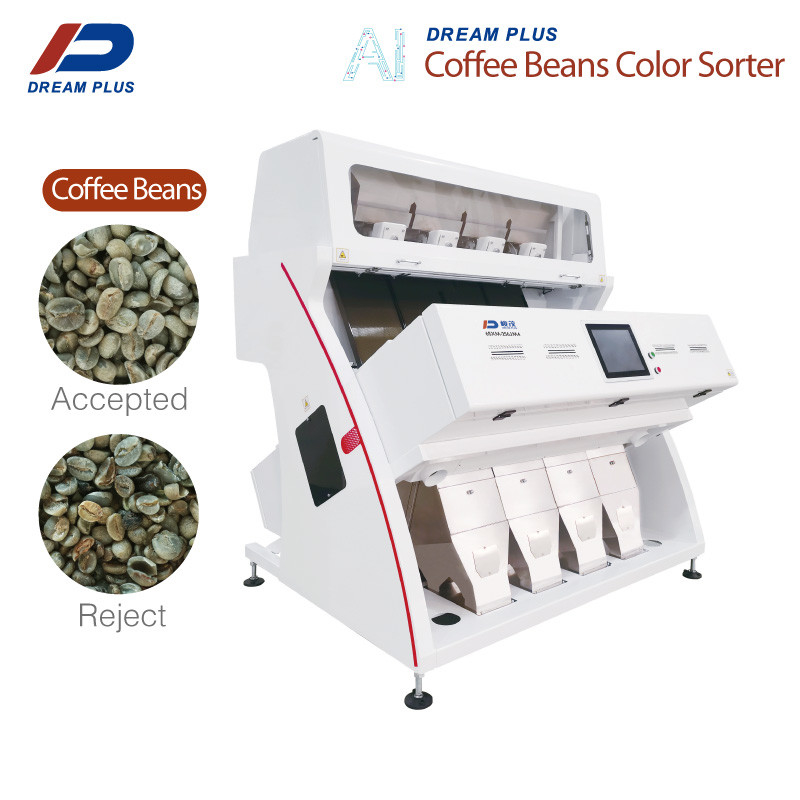 Hoge Capaciteit 4 Nauwkeurigheid van Bean Color Sorter High Sorting van de Hellingen RGB Koffie